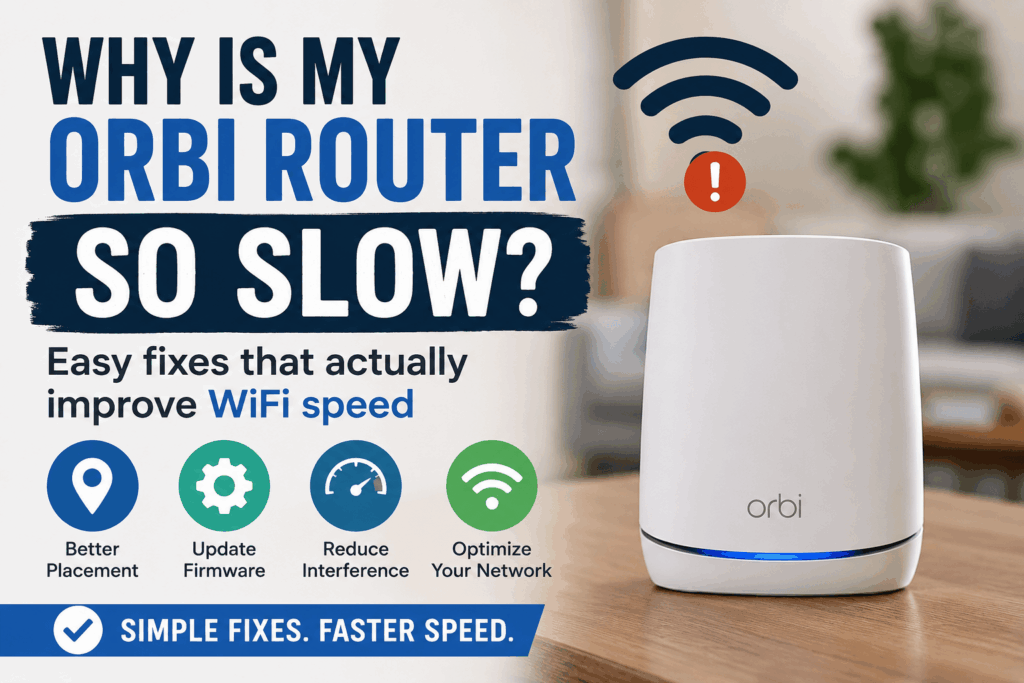 my Orbi router so slow